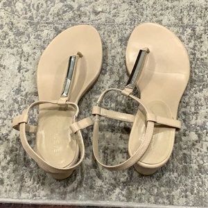 BCBG Tan Thong Sandals